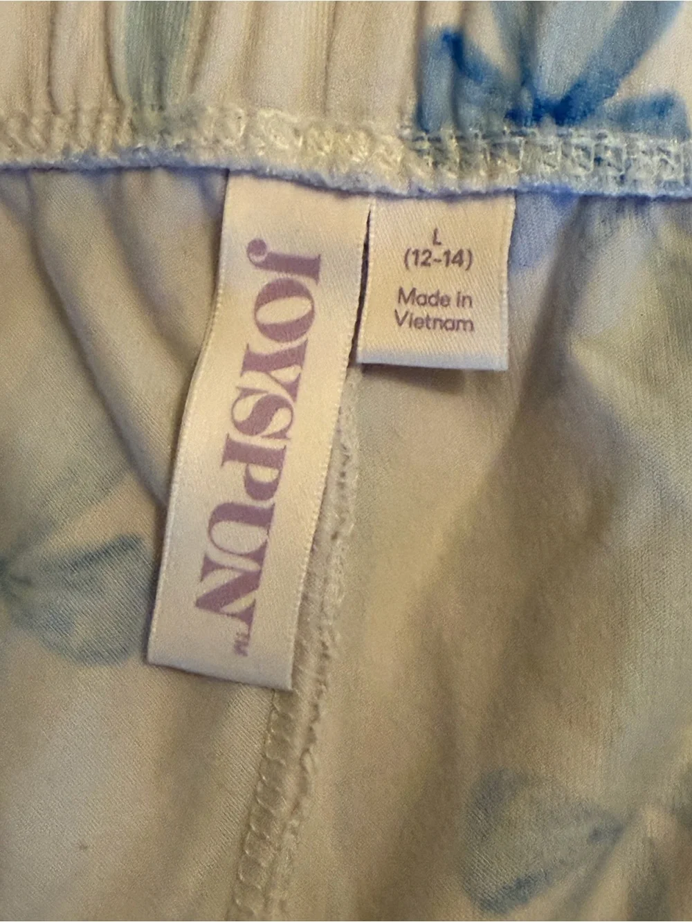 Soft Blue Bow-Print Short Pajama Set - Women's Sleep Top & Shorts